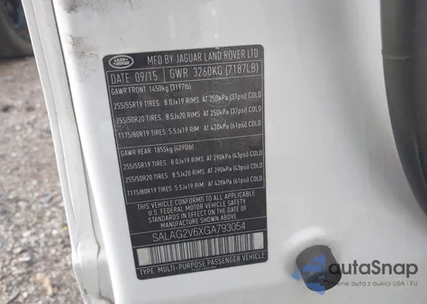 2016 Land Rover Lr4 from USA, damaged, VIN SALAG2V6XGA793054